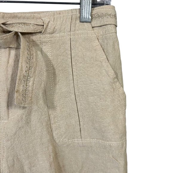 IB Diffusion Linen Blend Tan Casual Shorts Women's Size S GUC - Picture 3 of 12